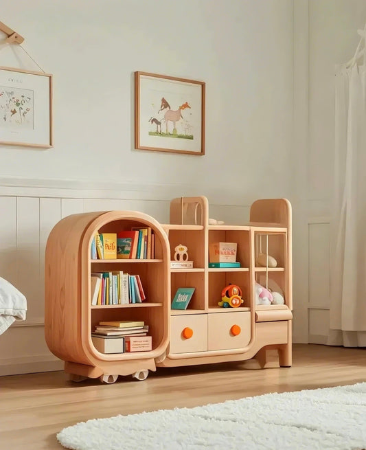 Modern Kids Modular Bookshelf with Storage Drawers