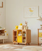 Yellow Bear Kids Storage Cabinet – Cute Multi-Compartment Organizer