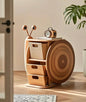 Wooden Snail Storage Cabinet for Kids – Drawer & Bin Organizer