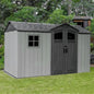 Modern Outdoor Storage Shed with Dual Doors and Windows