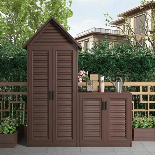 Classic Tall Storage Shed with Louvered Doors